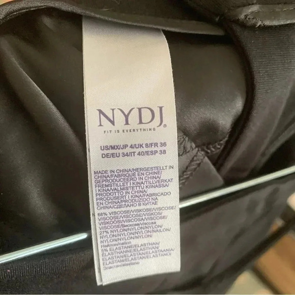 Not Your Daughter Jeans Ponte Knit Slim Trouser Pants Size 4 Black Straight Leg - Picture 11 of 14